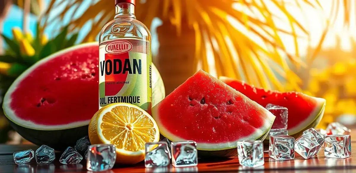 Ingredientes da Receita de Vodka com Suco de Melancia e Raspas de Limão Siciliano