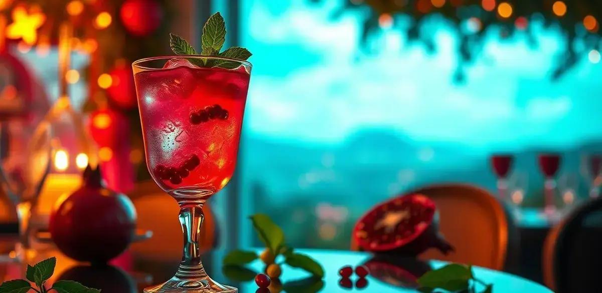 Receita de cocktail com suco de romã e hortelã Receita de cocktail com suco de romã e hortelã