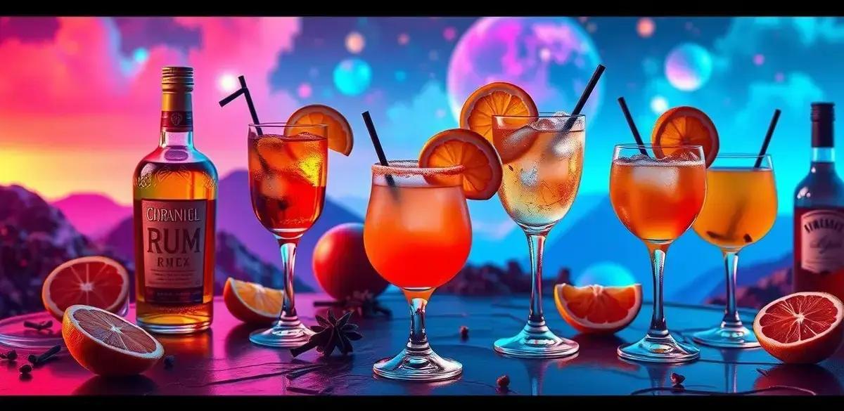 Variações Criativas com Rum, Laranja e Cravo Variações Criativas com Rum, Laranja e Cravo