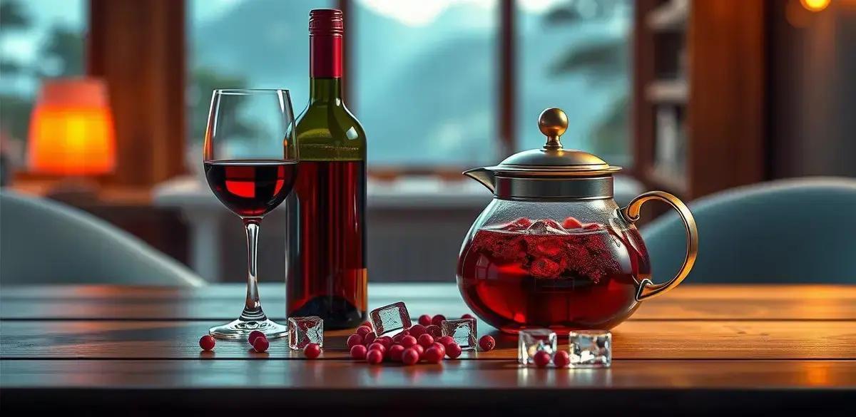 Ingredientes para Vinho Tinto com Chá Preto e Pimenta Rosa