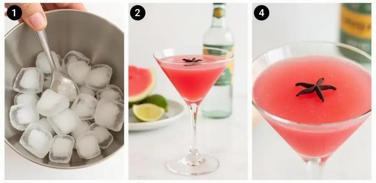 Método de Preparação do Martini com Suco de Melancia