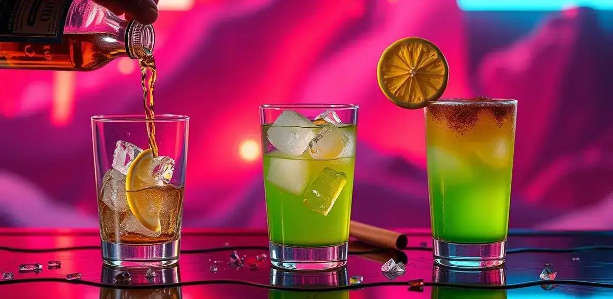 Método de Preparo do Rum com Soda de Maçã Verde e Canela