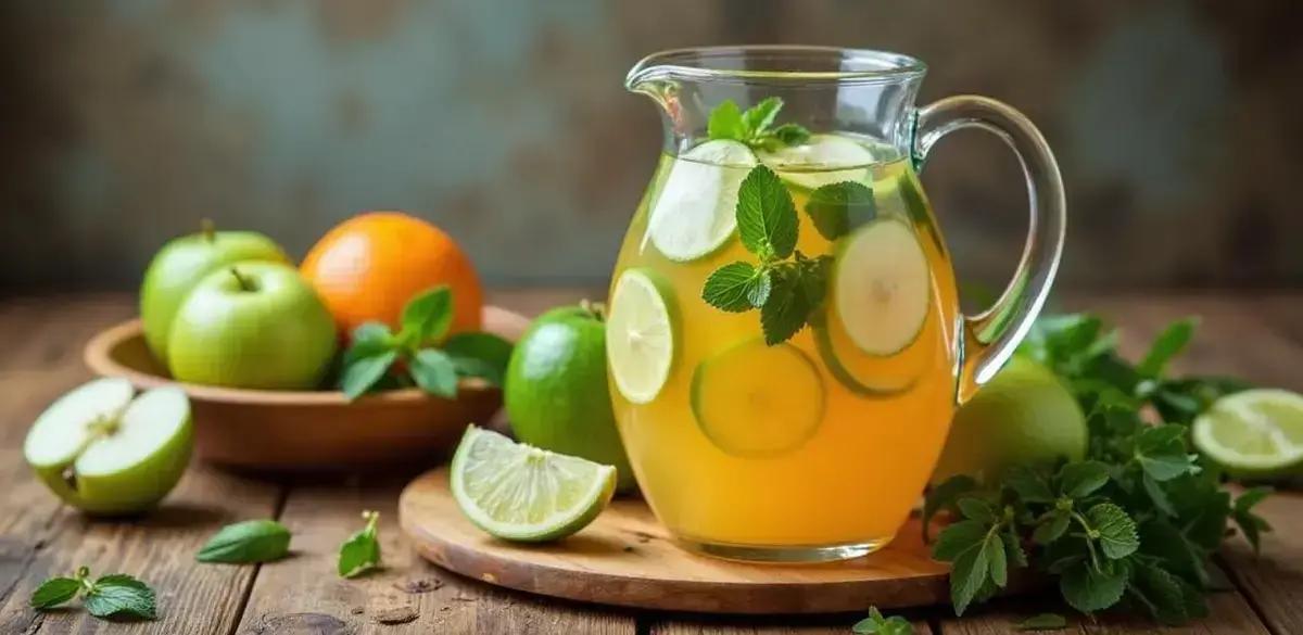 Ingredientes da Sangria com Vinho Branco e Maçã Verde