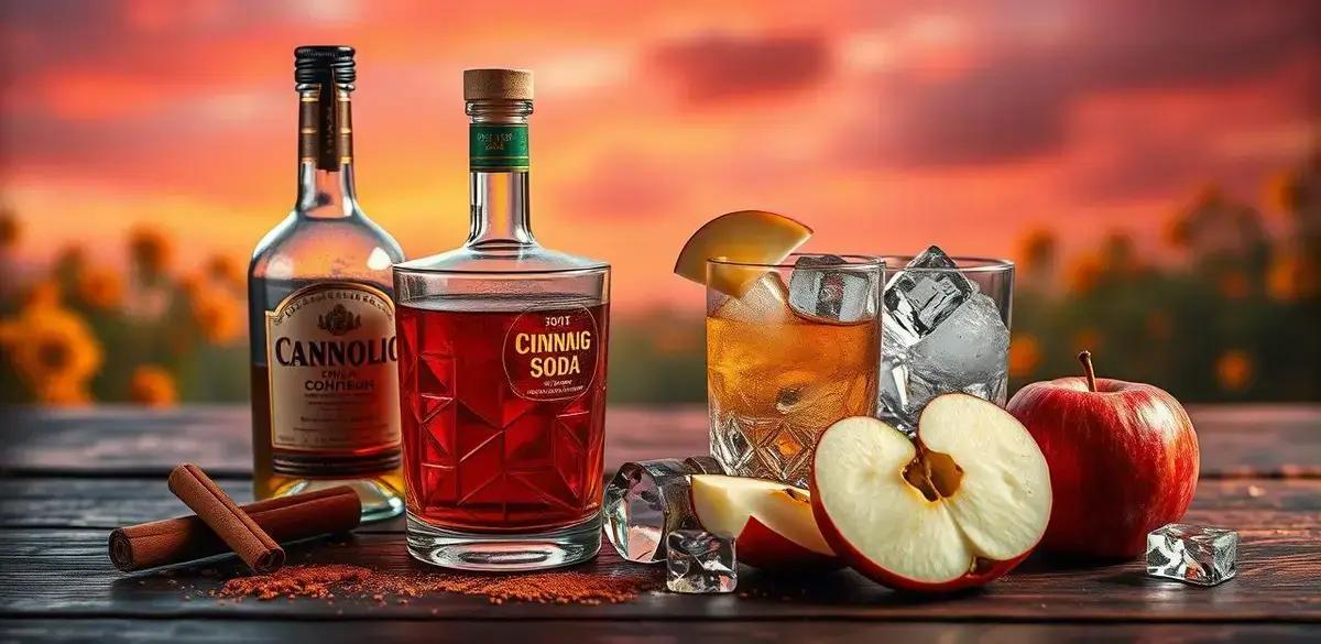 Ingredientes do Conhaque com Soda de Maçã e Canela