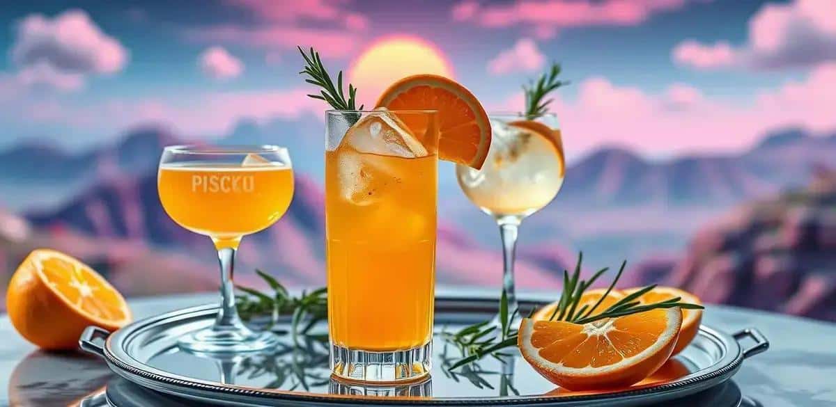 Dicas para servir o Pisco com Suco de Laranja e Alecrim