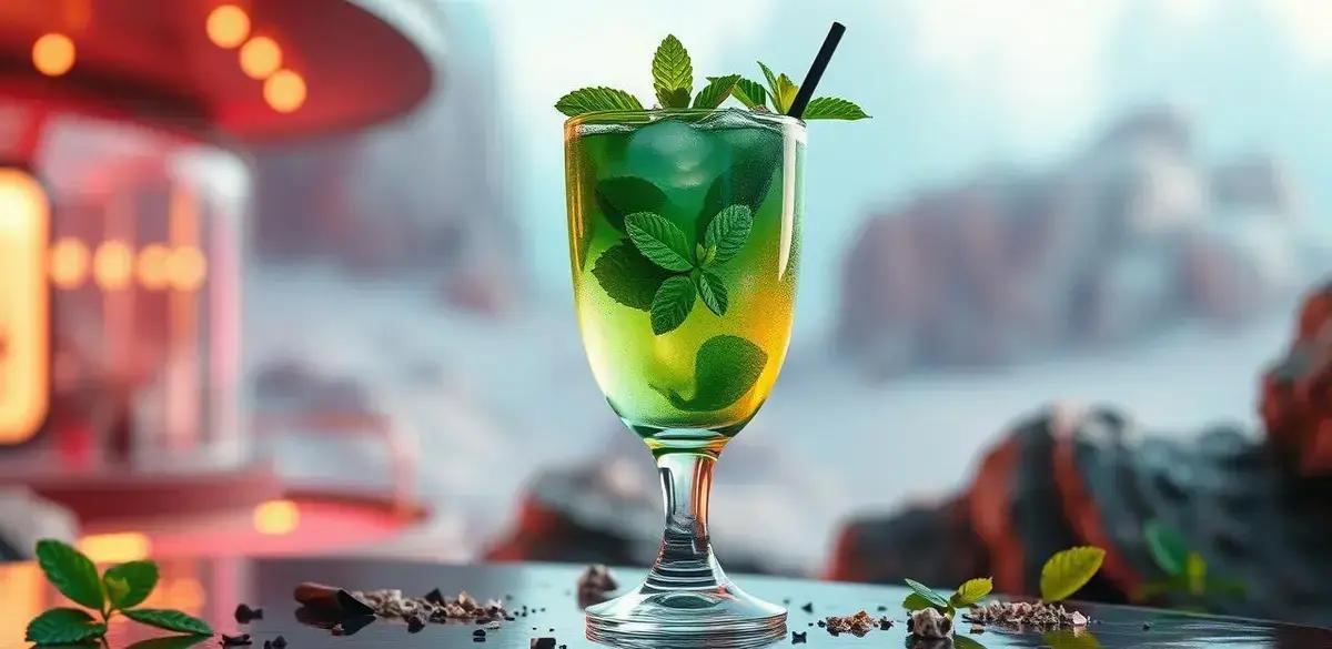 drink verde com licor de menta e chocolate branco uma experiencia refrescante e doce