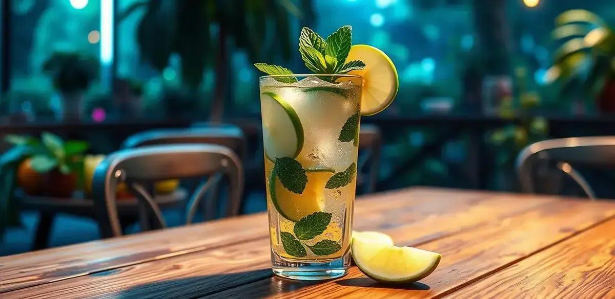 mojito com soda de maca verde e gengibre refrescancia e sabor inigualaveis