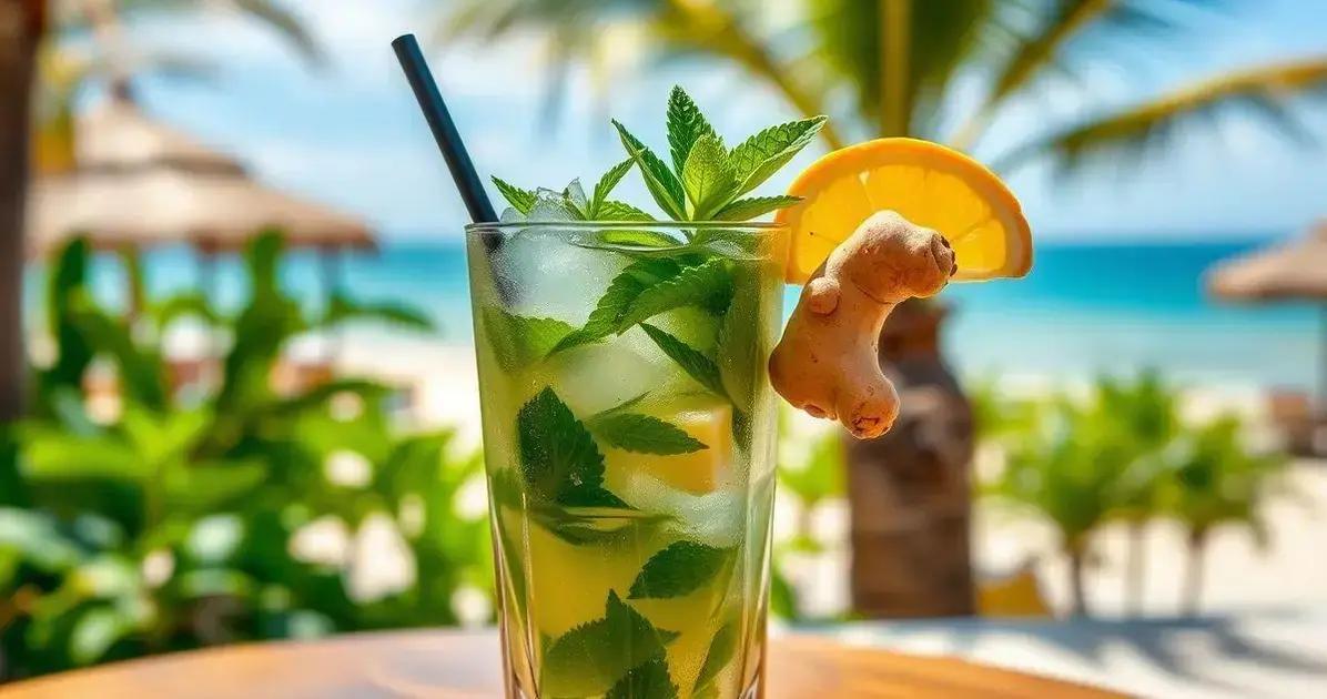 No momento, você está visualizando Mojito Porto-Riquenho com Hortelã e Gengibre: Refresque seu Verão
