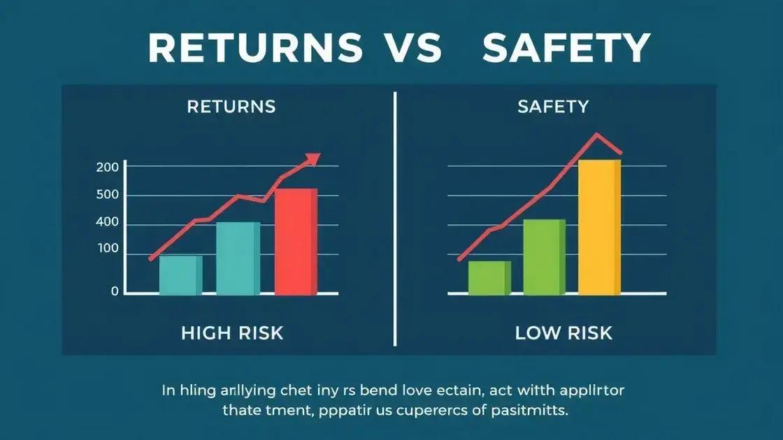 Comparação entre rentabilidade e segurança Comparação entre rentabilidade e segurança