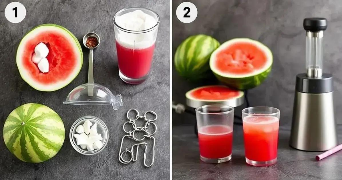 Método de Preparo do Refrigerante de Melancia Método de Preparo do Refrigerante de Melancia