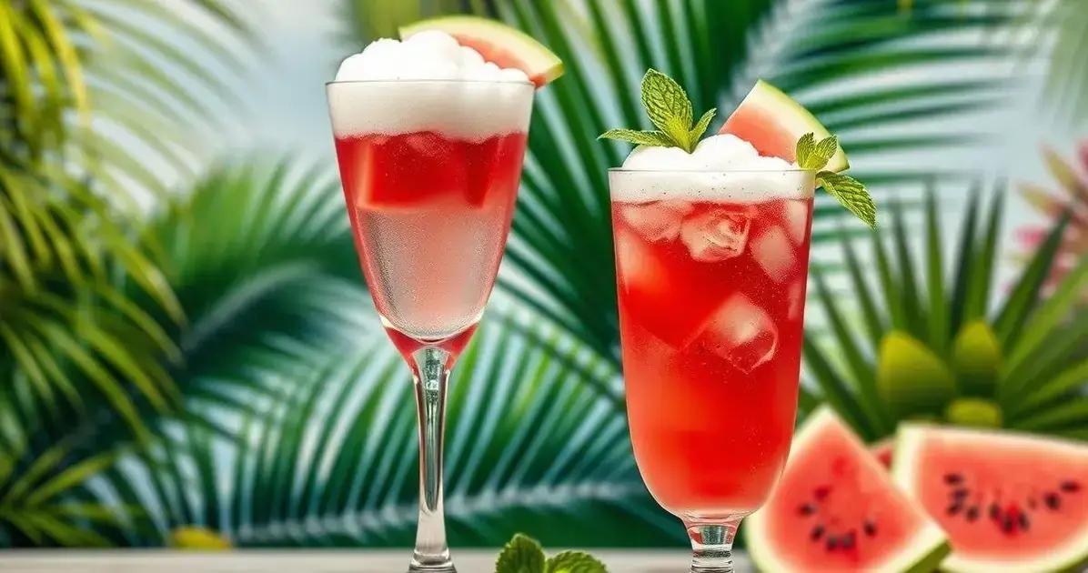 Como servir refrigerante de melancia com espuma de coco Como servir refrigerante de melancia com espuma de coco