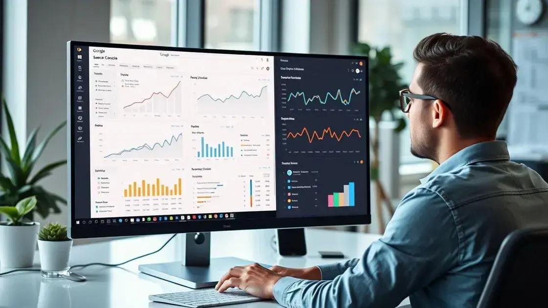 como monitorar e ajustar suas ações com dados do Search Console e Google Analytics
