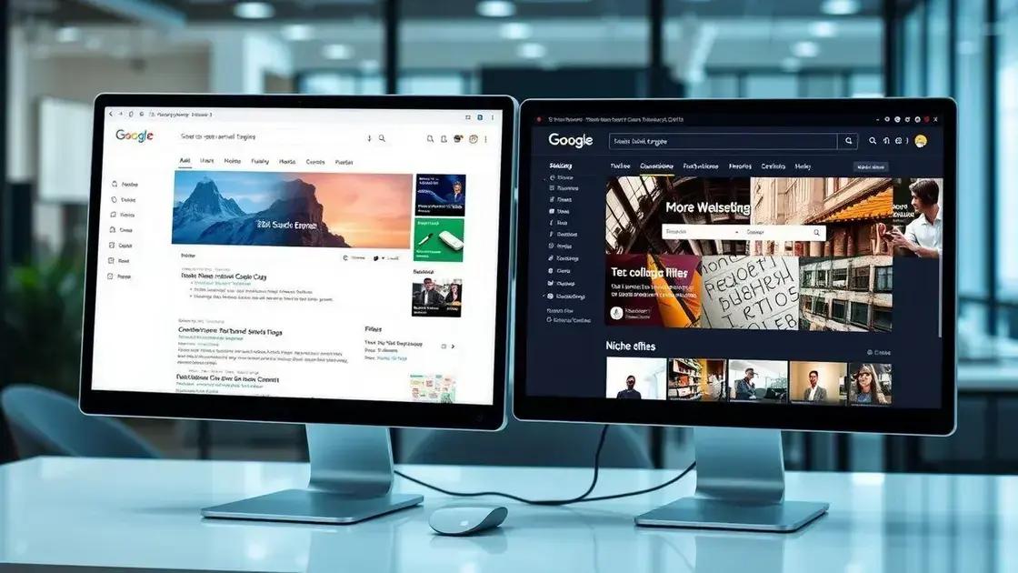 Principais diferenças entre buscadores gerais e específicos Principais diferenças entre buscadores gerais e específicos