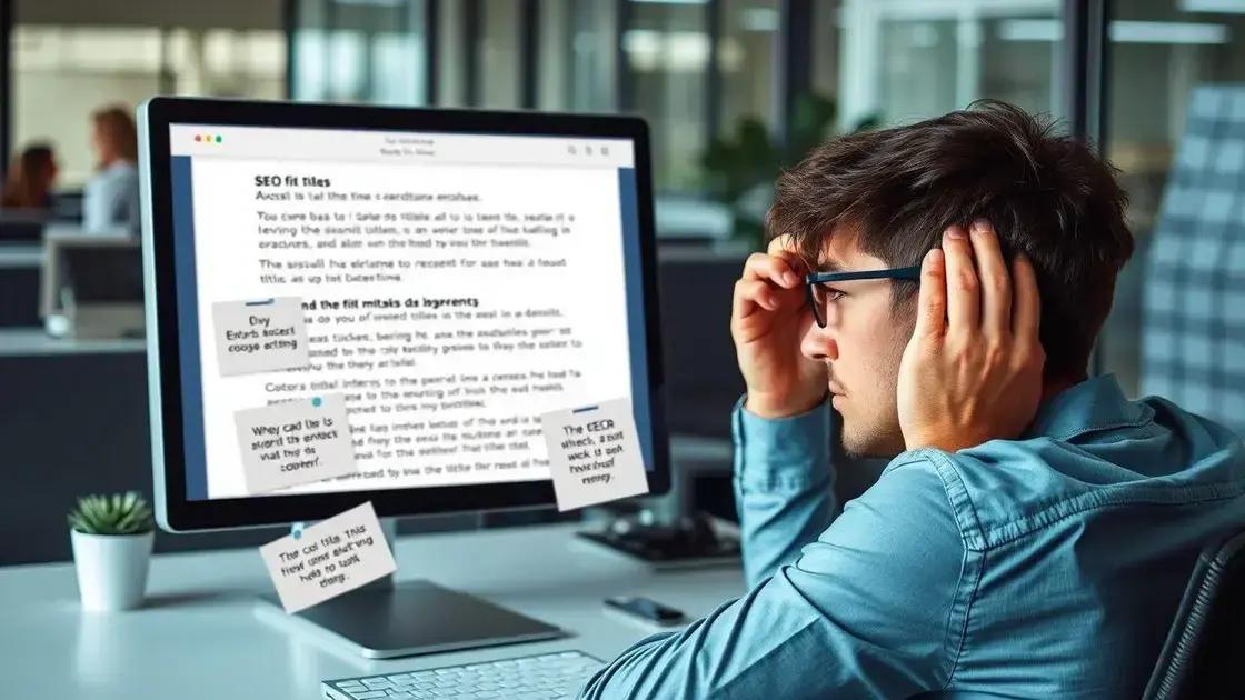 Erros comuns na criação de títulos que prejudicam o ranqueamento Erros comuns na criação de títulos que prejudicam o ranqueamento