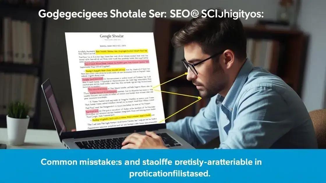 Erros comuns e boas práticas para google scholar seo Erros comuns e boas práticas para google scholar seo