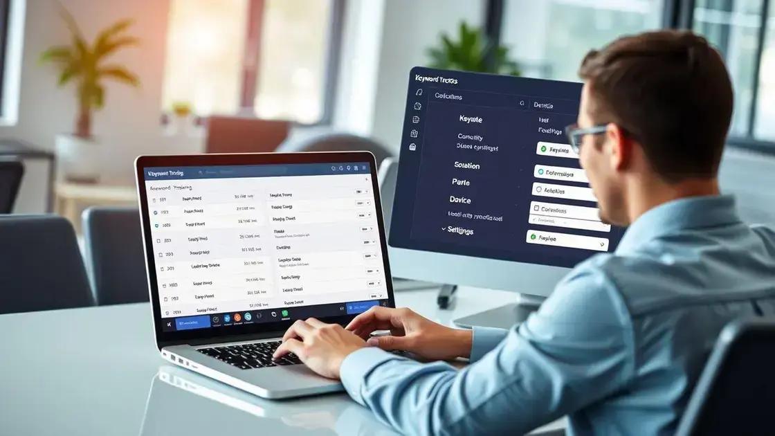 Como configurar o acompanhamento de palavras-chave
