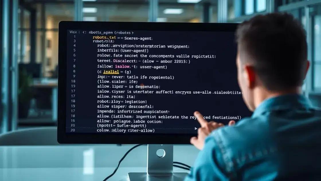 Principais comandos e regras do robots.txt