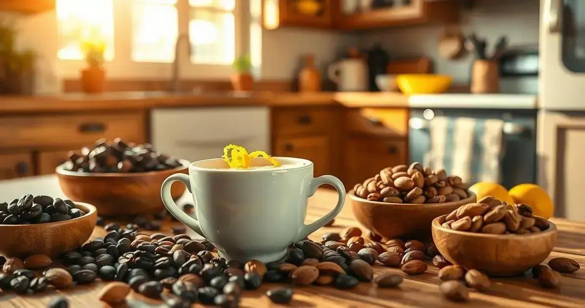 Ingredientes Para o Café com Leite de Amêndoas e Raspas de Limão Siciliano