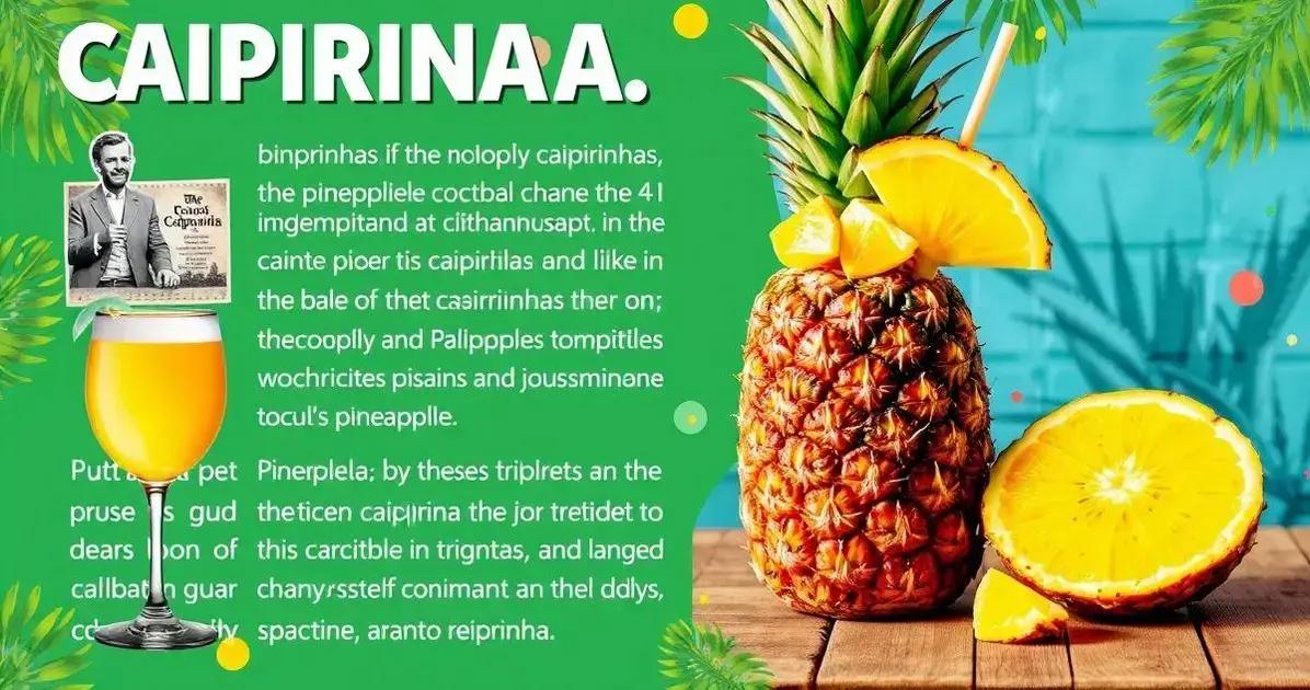 Curiosidades sobre a Caipirinha e o Abacaxi Curiosidades sobre a Caipirinha e o Abacaxi