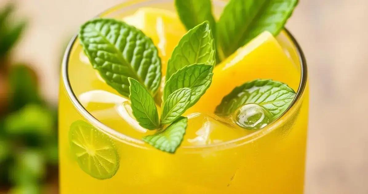 caipirinha de abacaxi com hortela a bebida refrescante do verao