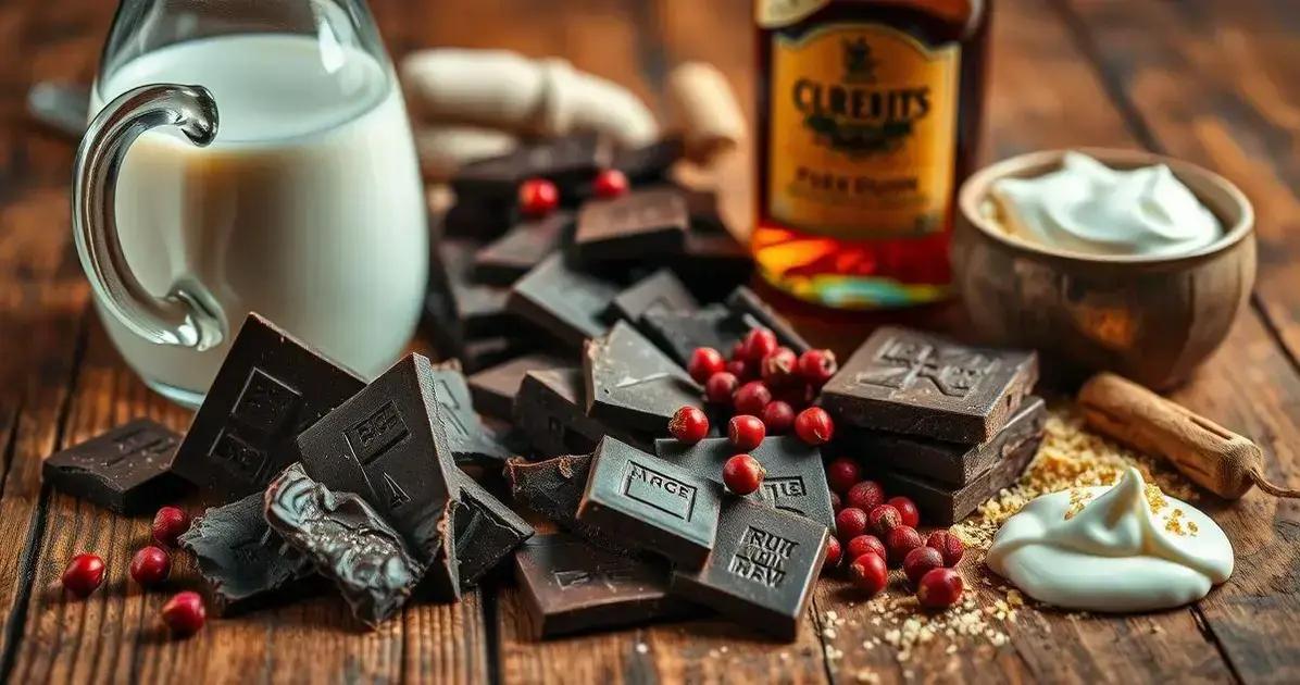 Ingredientes da Receita de Chocolate Quente com Pimenta Rosa e Rum Envelhecido Ingredientes da Receita de Chocolate Quente com Pimenta Rosa e Rum Envelhecido