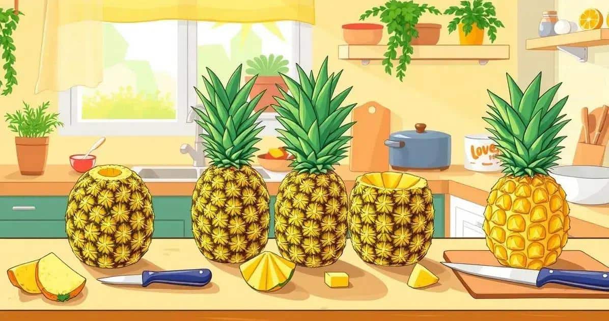 Como preparar o abacaxi para a receita