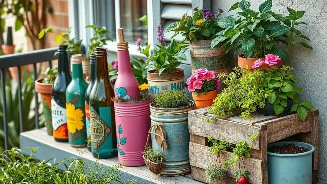 Reaproveitamento de materiais para vasos criativos Reaproveitamento de materiais para vasos criativos