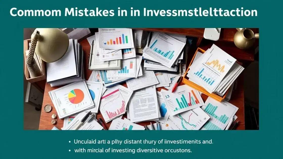 Erros comuns ao diversificar investimentos Erros comuns ao diversificar investimentos