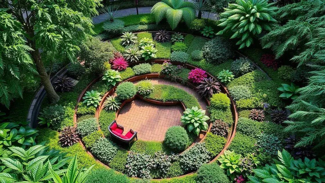 Benefícios de usar círculos concêntricos em jardins