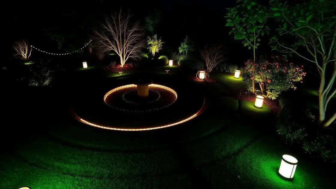 Iluminação ideal para destacar círculos concêntricos