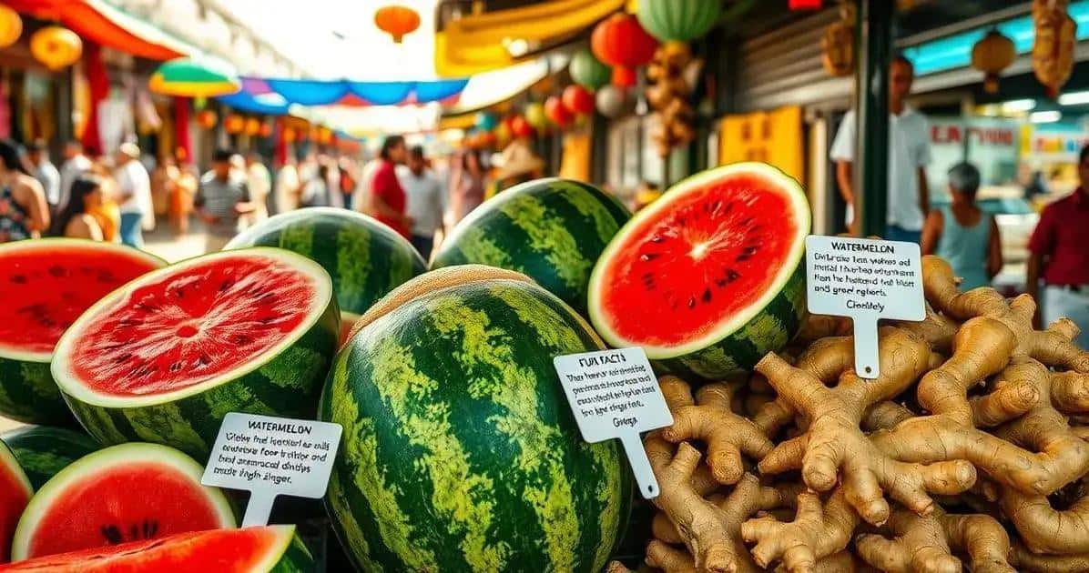 Curiosidades sobre a Melancia e o Gengibre