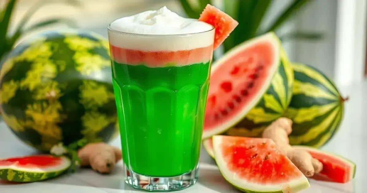 Benefícios do Drink Verde com Espuma de Melancia