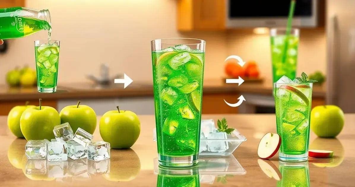 Método de Preparo do ICE com Refrigerante de Maçã Verde