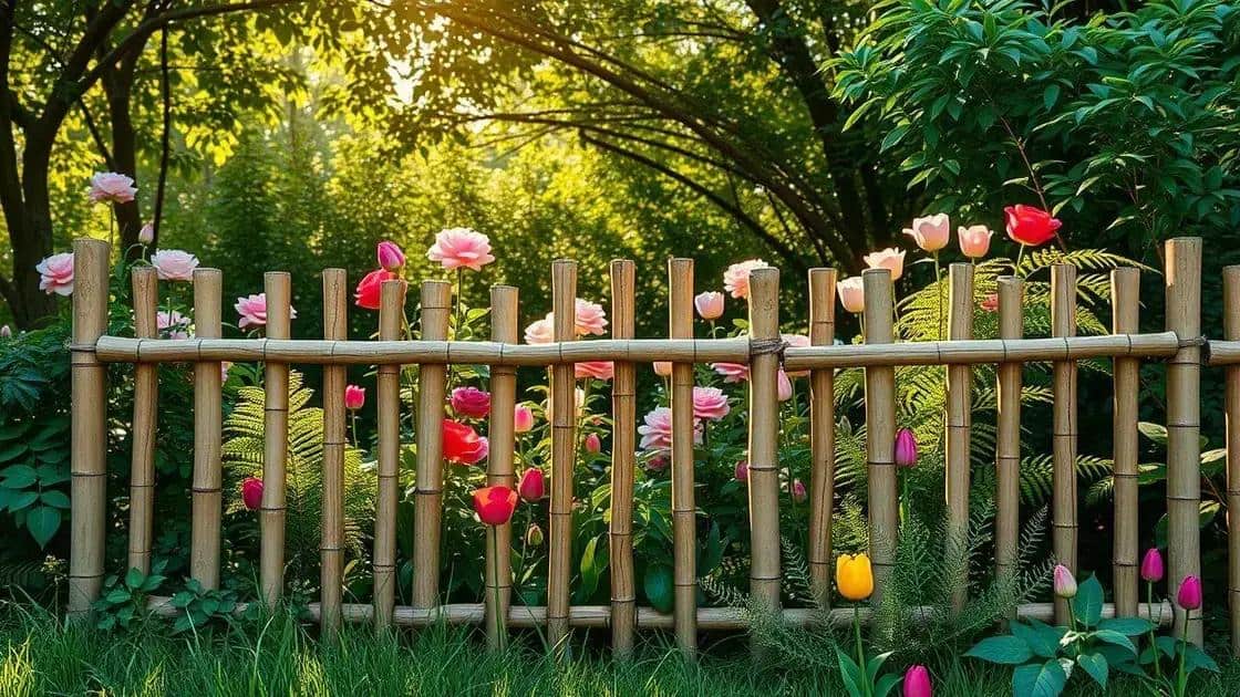 Vantagens da cerca de bambu para o seu jardim