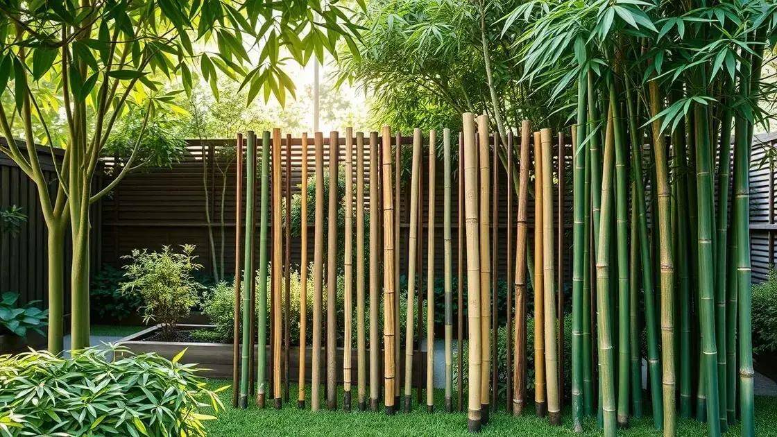 Como escolher o bambu ideal para cercas