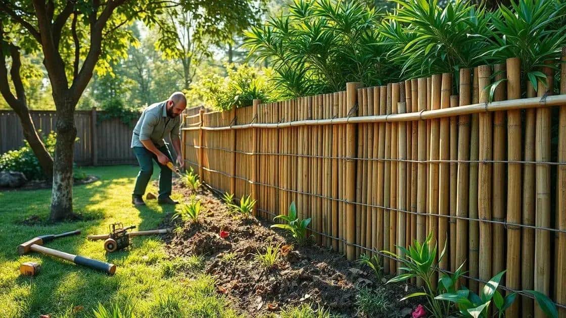 Passo a passo para instalar sua cerca de bambu