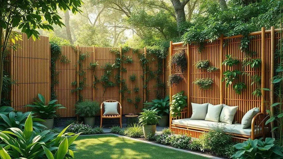 Ideias criativas para utilizar cercas de bambu