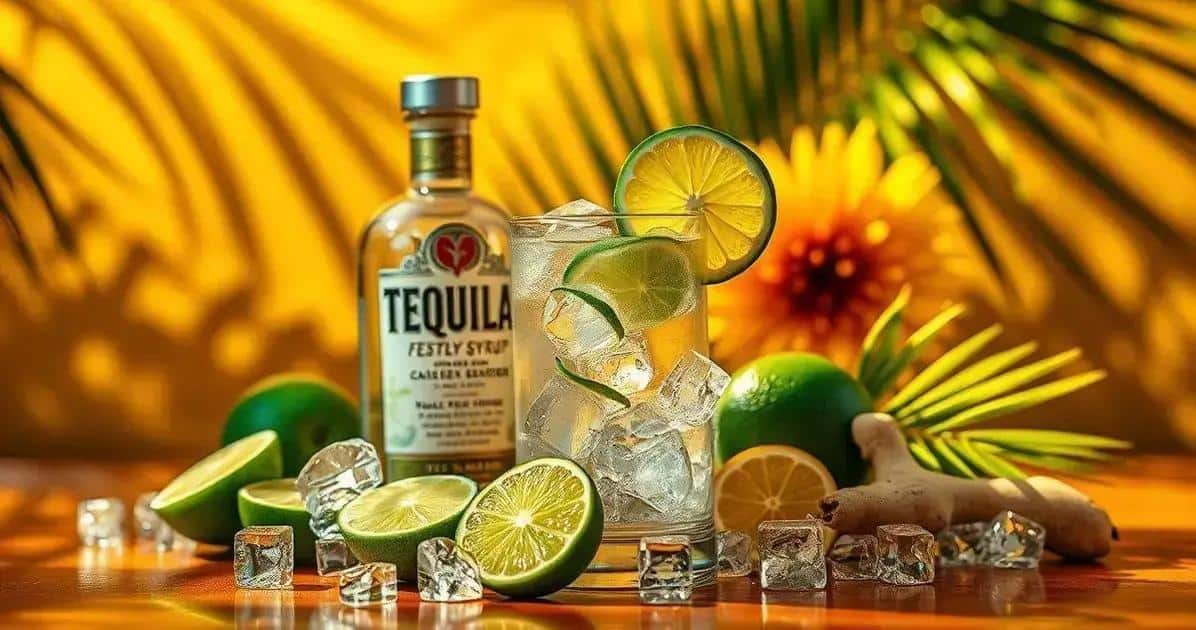 Ingredientes Necessários para Tequila com Suco de Limão e Gengibre Ingredientes Necessários para Tequila com Suco de Limão e Gengibre