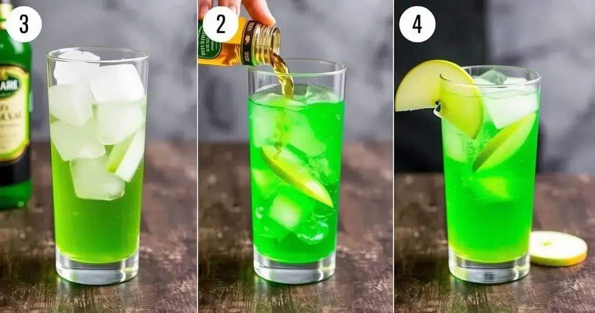 Método de Preparo do Whisky com Soda de Maçã Verde Método de Preparo do Whisky com Soda de Maçã Verde