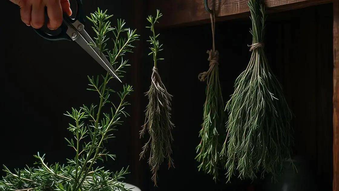 Colheita e armazenamento do alecrim Colheita e armazenamento do alecrim