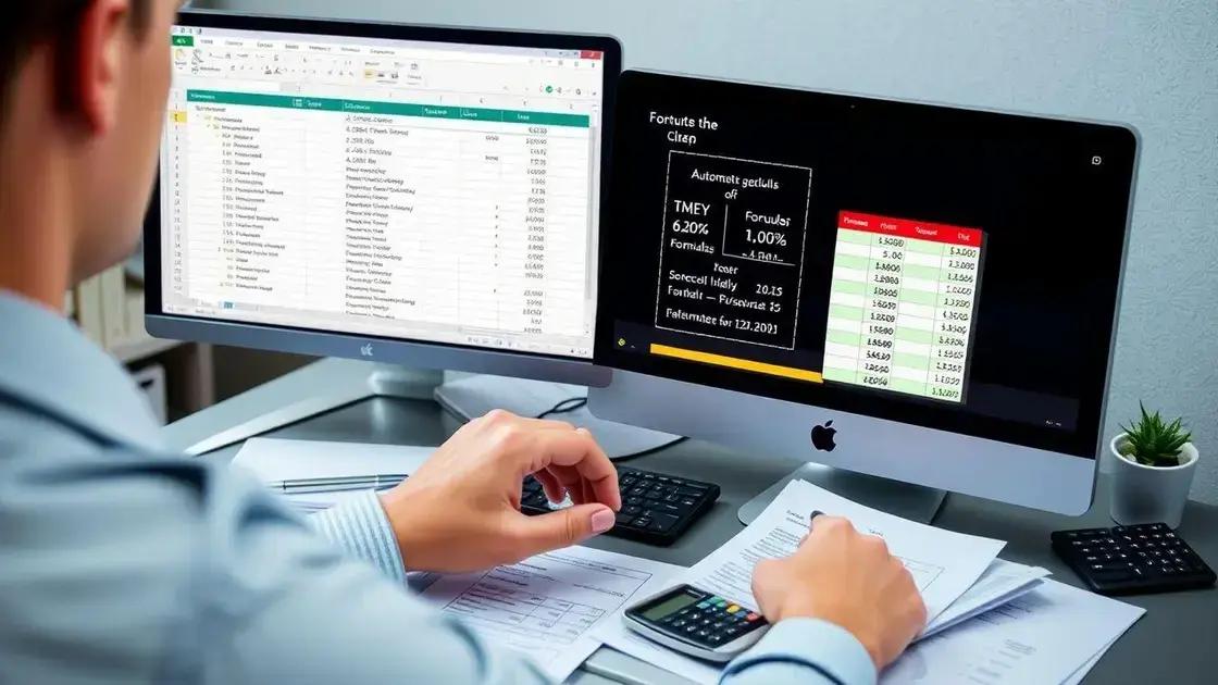 como automatizar cálculos financeiros