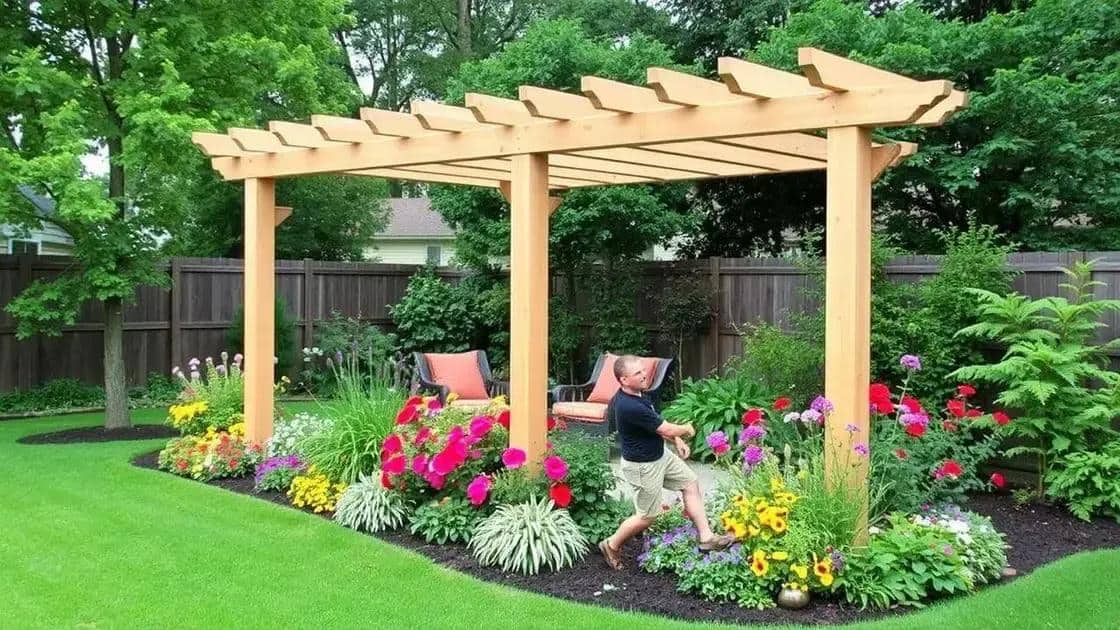 como montar um pergolado economico para seu jardim