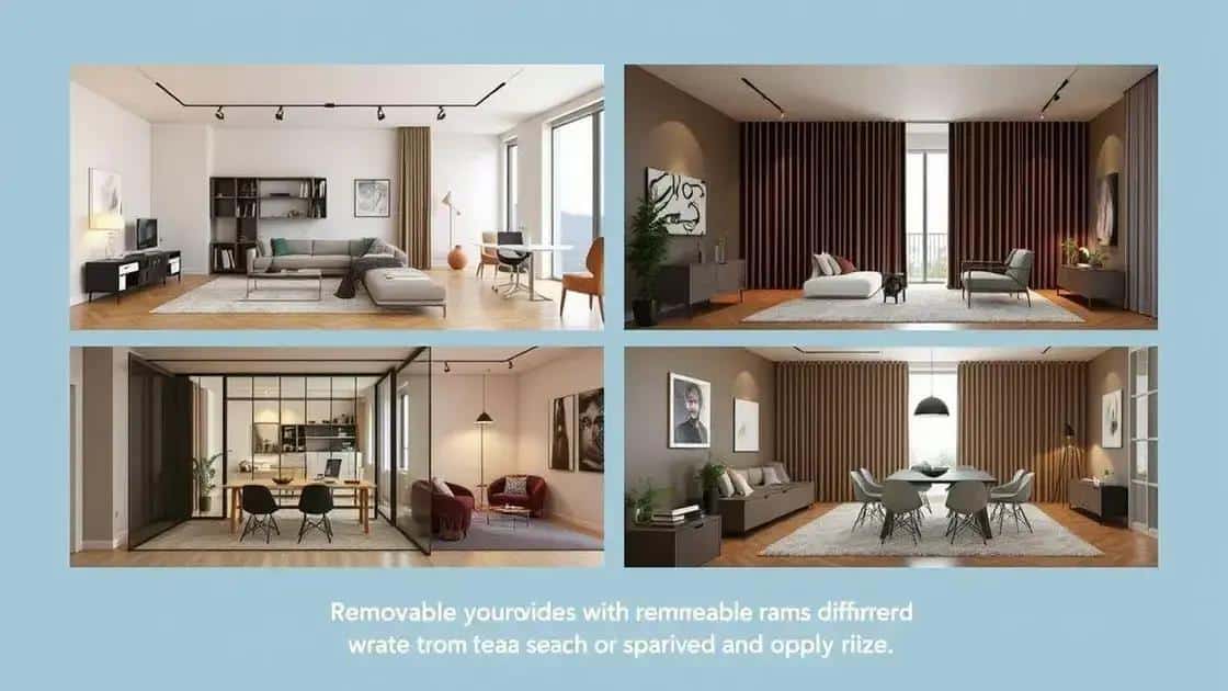 Sugestões de layout com divisórias removíveis Sugestões de layout com divisórias removíveis