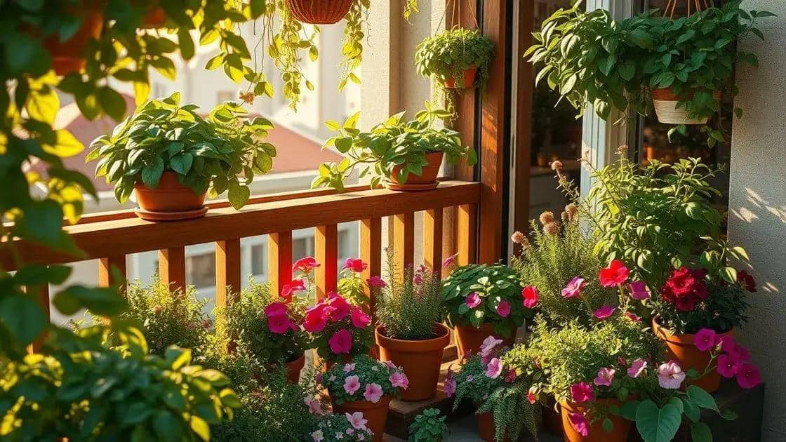 por que ter um jardim em balcões estreitos?