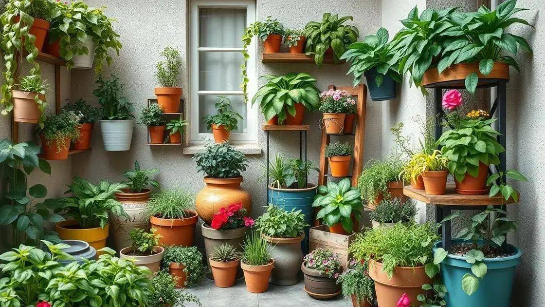 técnicas de cultivo em vasos e jardineiras