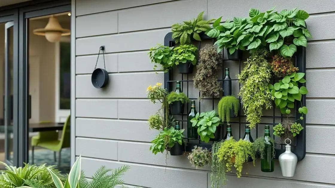 Ideias práticas para jardins em paredes externas