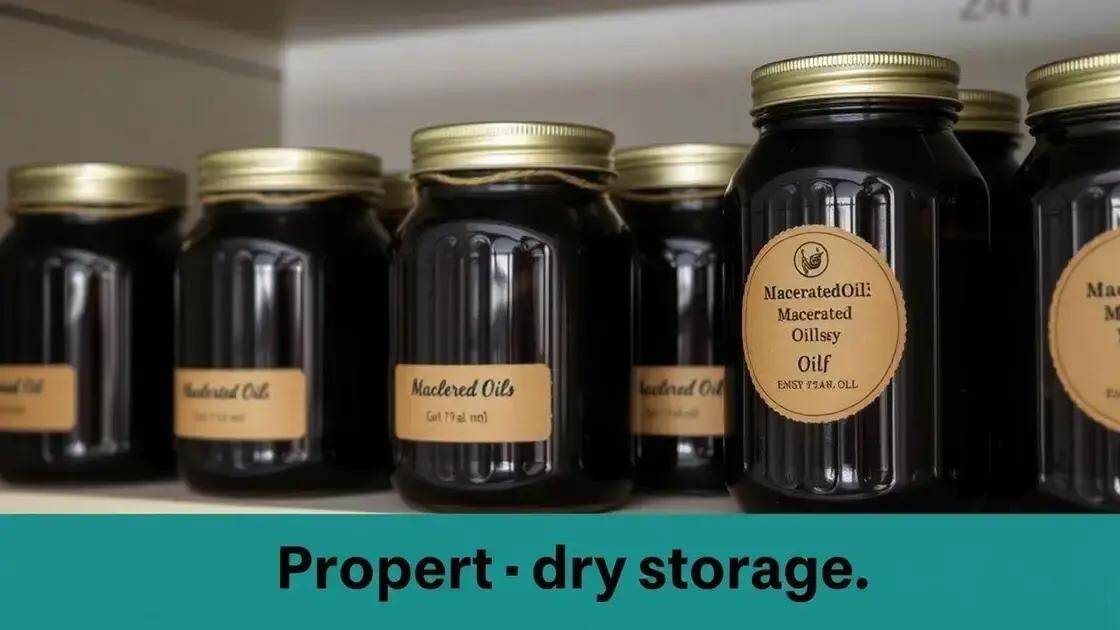 Dicas de armazenamento dos produtos macerados Dicas de armazenamento dos produtos macerados