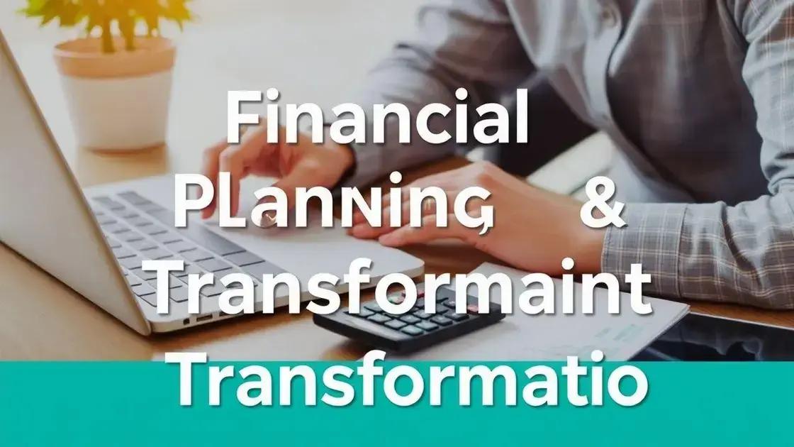 O primeiro passo para a transformação financeira O primeiro passo para a transformação financeira