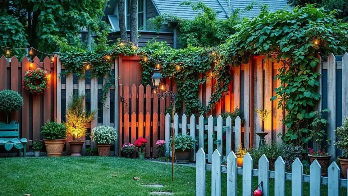 Cercas como elemento decorativo no jardim Cercas como elemento decorativo no jardim