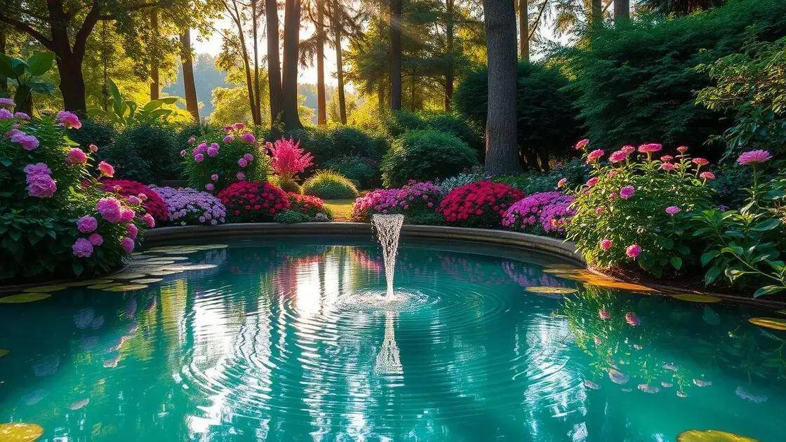 Benefícios de integrar água em seu jardim